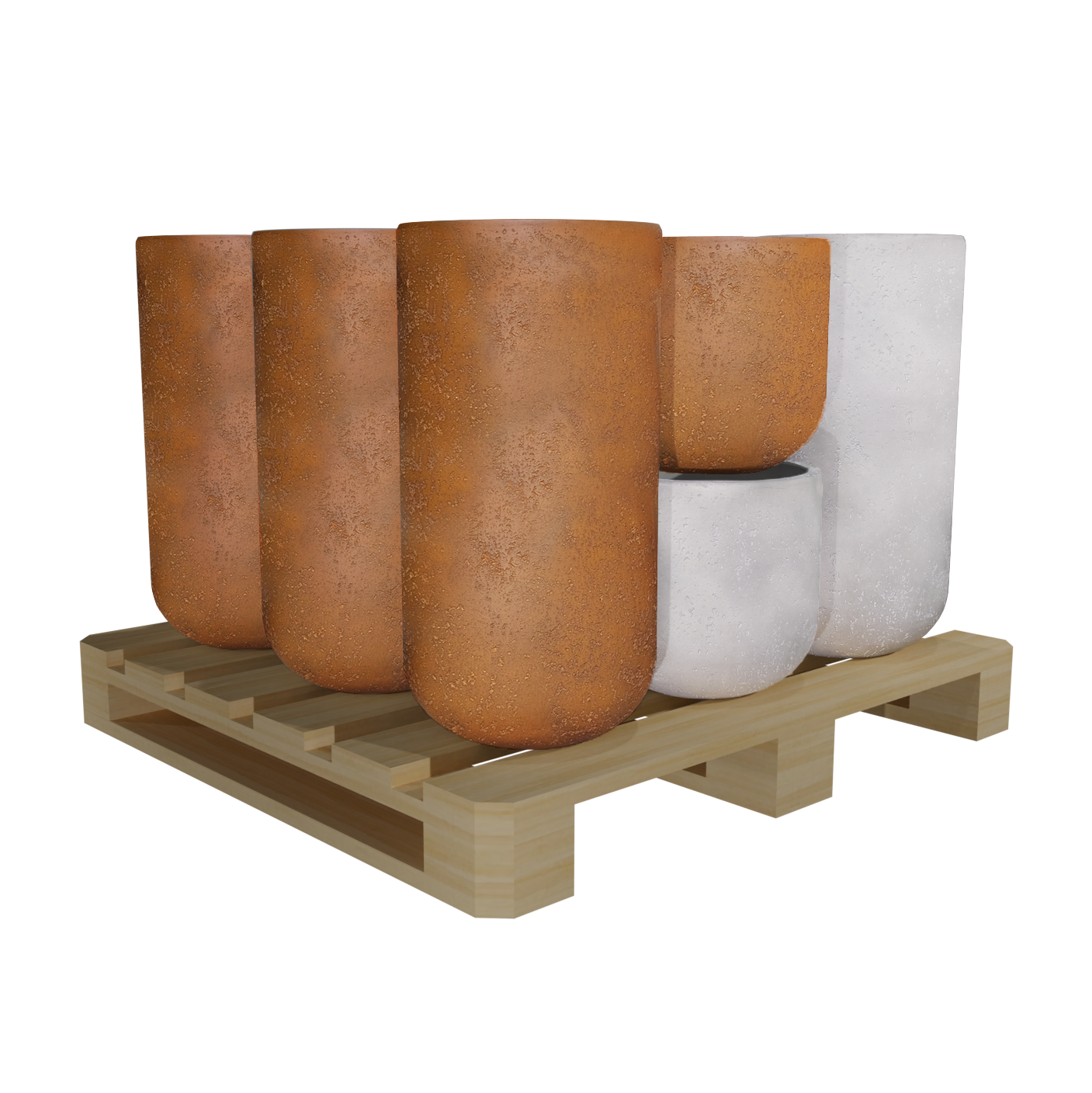 Tall + Short Rounded Bottom Planters Pallet